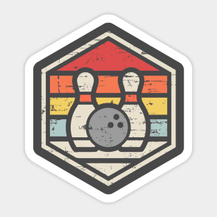 Retro Badge Bowling Sticker